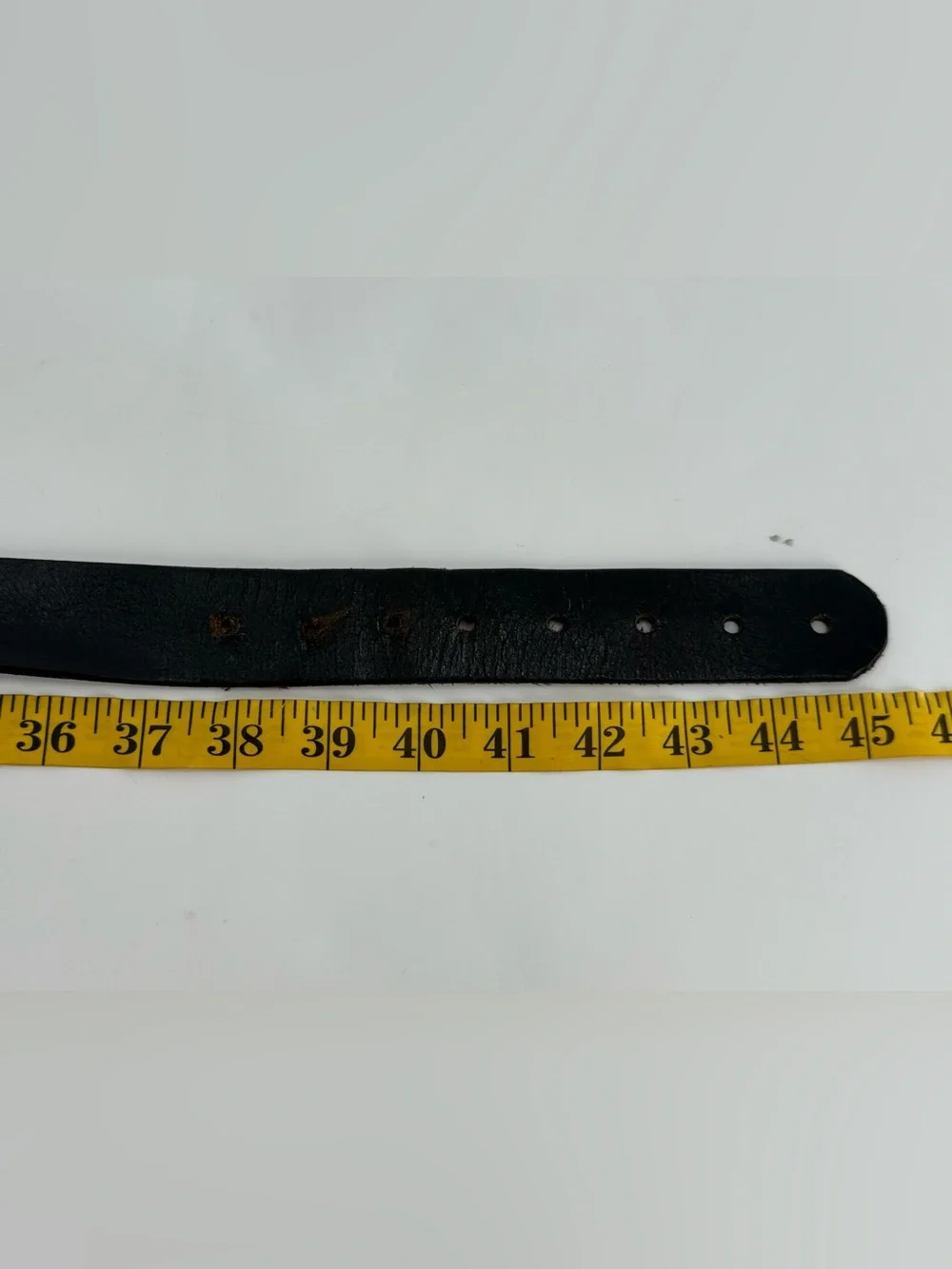 Vintage Black Leather Belt 40